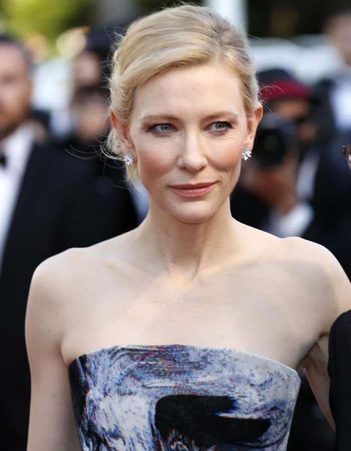 Cate Blanchett stunned in a mesmerizing Giles Fall 2015 strapless gown at the premiere of "Carol" during the 68th annual Cannes Film Festival in Cannes, France