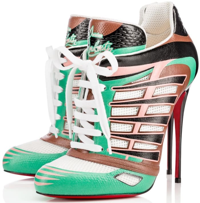 Christian Louboutin Boltina Trainer Red Sole Pump Green