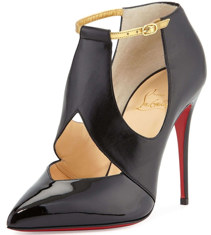 Christian Louboutin Dictata Cutout Leather Red Sole Pump