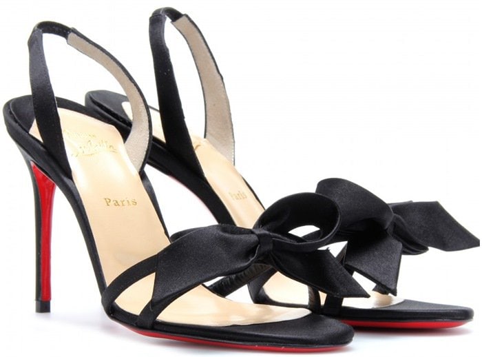 Christian Louboutin GRUSANDA 85 SATIN SLING-BACKS