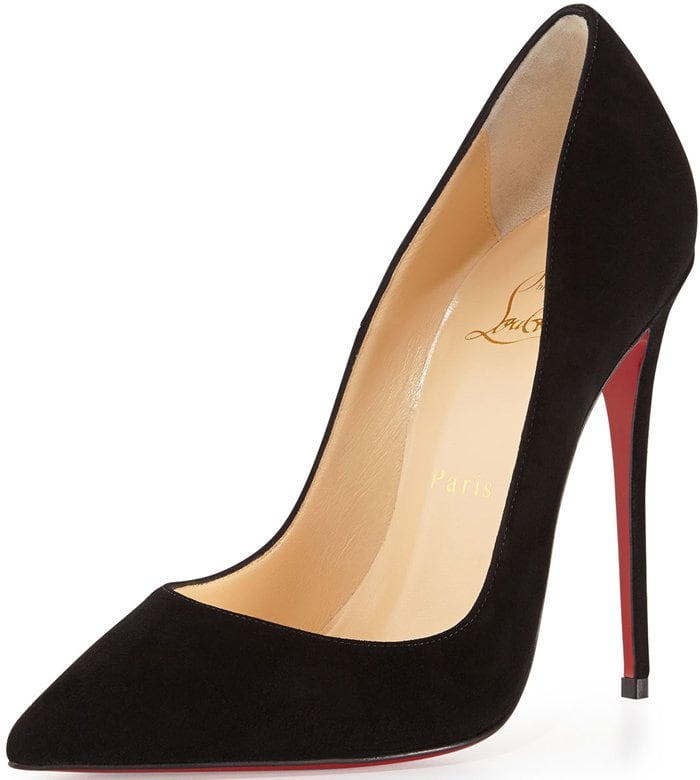 Christian Louboutin So Kate Suede Red-Sole Pumps in Black