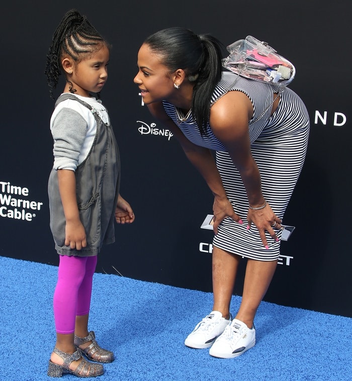 Violet Madison Nash posing with her mother, Christina Milian