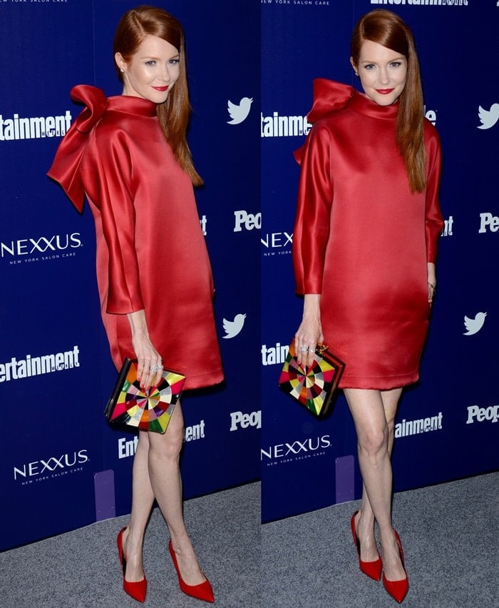 Darby Stanchfield in a triple organza dress from The 2nd Skin Co Fall 2014 collection