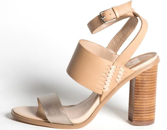 Dolce Vita Triple Strap Wood Stacked Heels