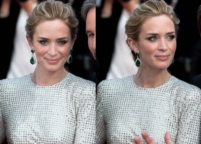 Emily Blunt rocked a long-sleeve Stella McCartney gown