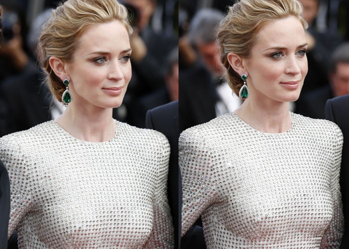 Emily Blunt attends the "Sicario" premiere at the 2015 Cannes Film Festival