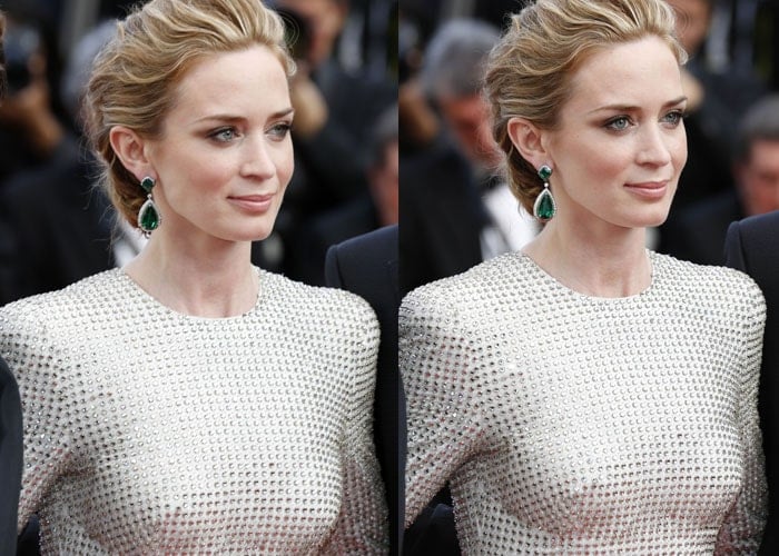 Emily Blunt attends the "Sicario" premiere at the 2015 Cannes Film Festival