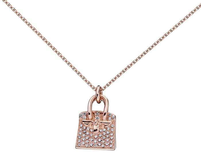 Hermes "Birkin" Charm Pendant in Rose Gold