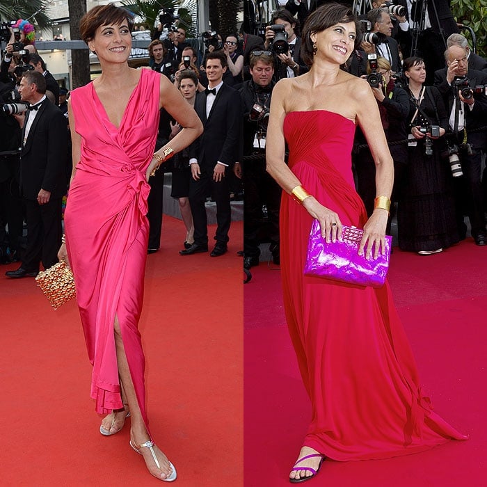 Inès de La Fressange at the "Madagascar 3: Europe's Most Wanted" premiere at the 65th Cannes Film Festival in Cannes, France, on May 18, 2012; At "The Bling Ring" premiere at 66th Cannes Fim Festival in Cannes, France, on May 16, 2013