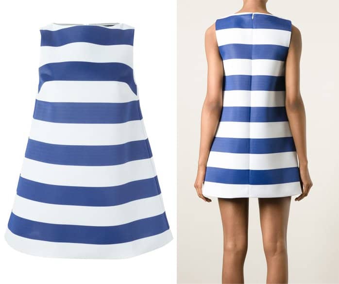 Jacquemus Striped A line Dress in Blue