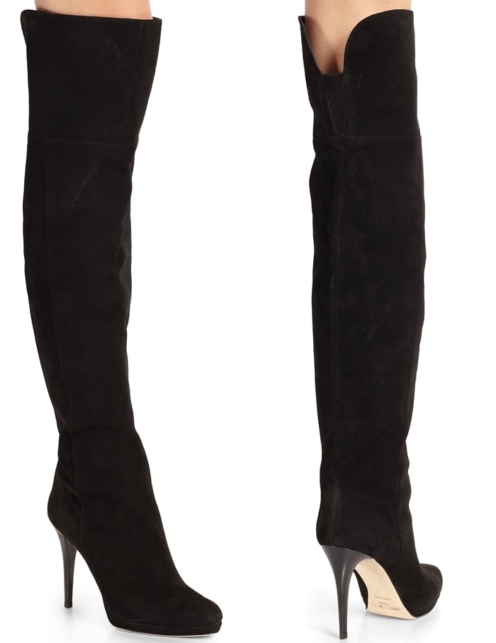 Black Jimmy Choo Gypsy Fitted Over-The-Knee Boots