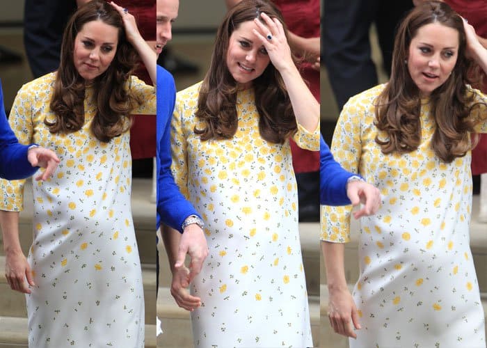 Kate Middleton stepped out in sunny hue after giving birth to Princess Charlotte