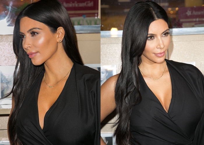 Kim Kardashian West attends a book signing for Selfish, featuring her selfie photography, at Barnes & Noble, The Grove on May 7, 2015