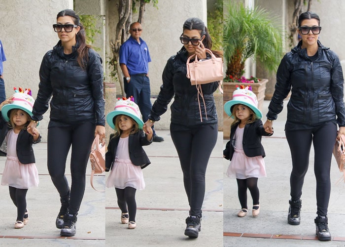 Kourtney Kardashian took a break from wearing high heels