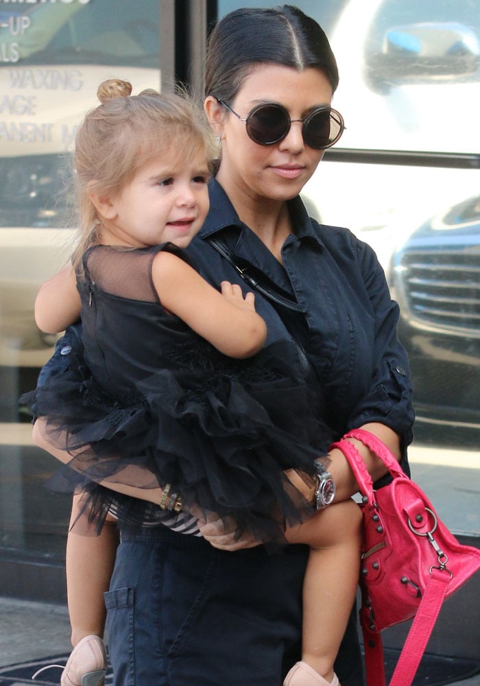 Kourtney Kardashian takes her daughter Penelope to a ballet class