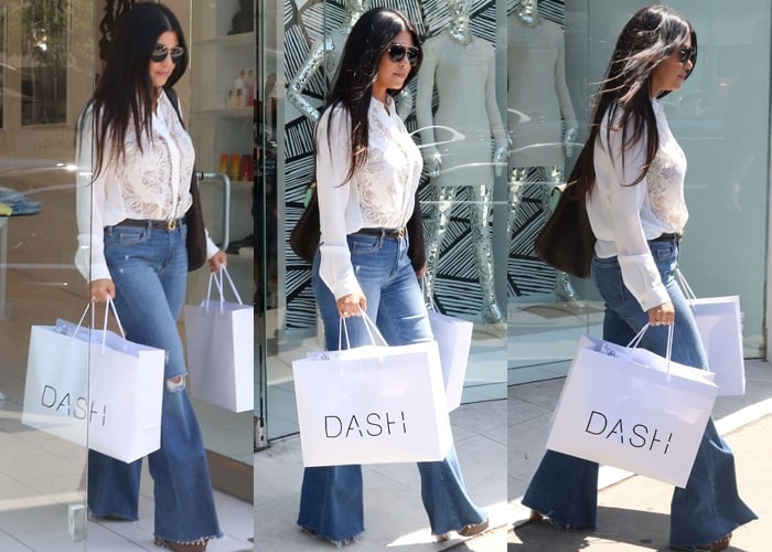 Kourtney Kardashian shopping at DASH in West Hollywood