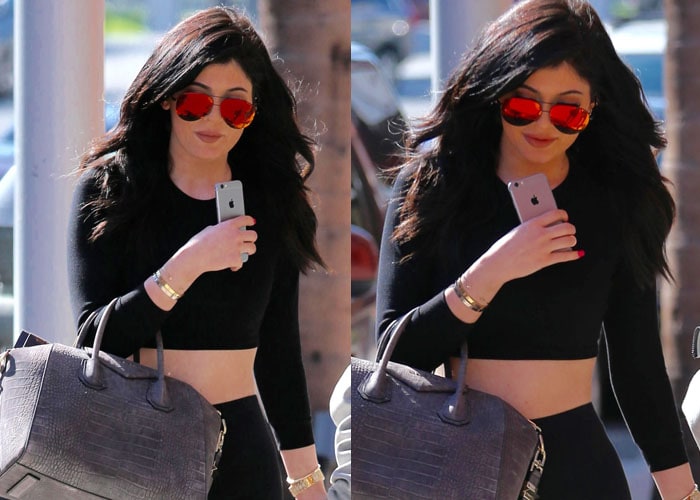 Kylie Jenner wearing sunnies from Victoria Beckham