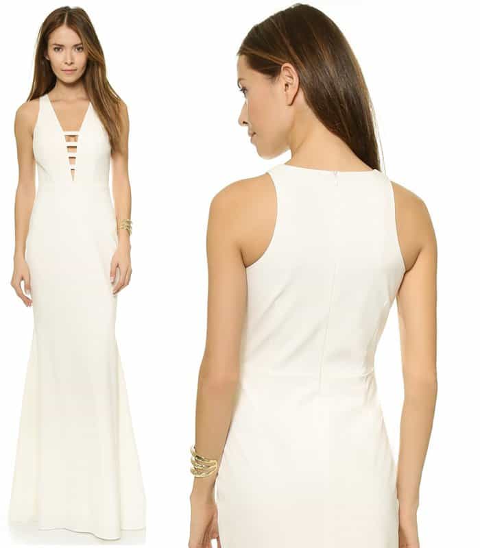 Mason by Michelle Mason Bar Strap Gown