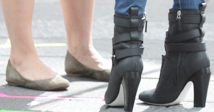 Megan Fox rocks leather ankle boots by Fendi