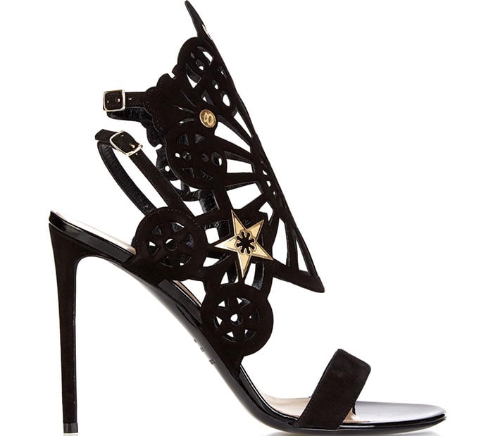 Nicholas Kirkwood Laser-Cut Suede Stiletto Sandals