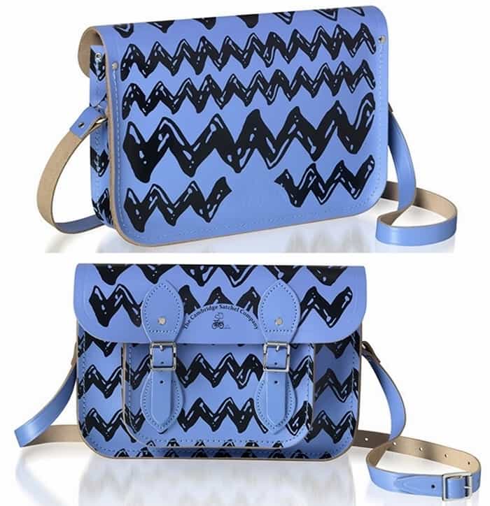 Peanuts 11" Satchel in Bellflower Blue/Black