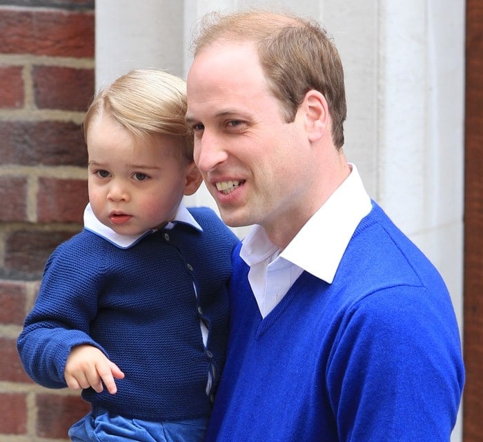 Prince William, Duke of Cambridge, came to meet his little sister