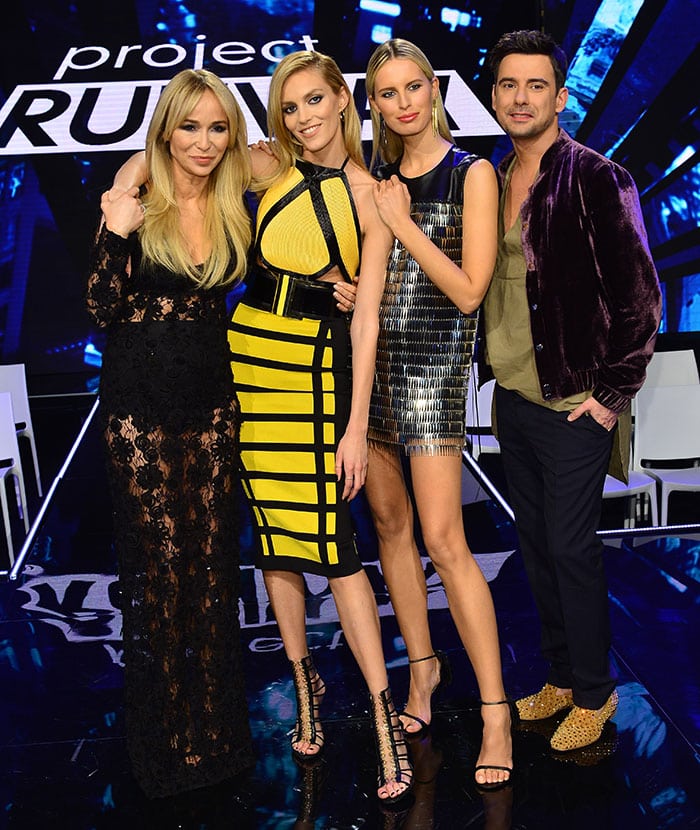 Joanna Przetakiewicz, Karolina Kurkova, Anja Rubik, and Marcin Tyszka