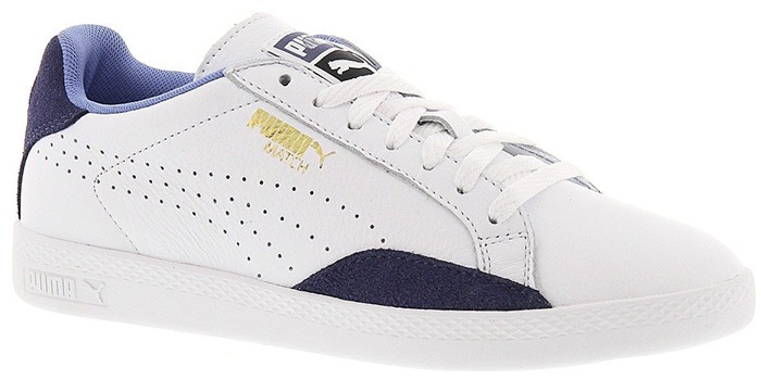 Puma Gray 'Match Lo - Basic Sport' Leather Sneaker