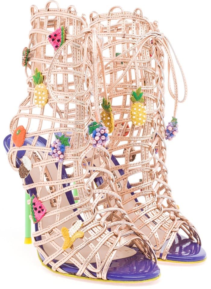 Sophia Webster Multicolor 'Delphine' Fruit Bootie Sandals