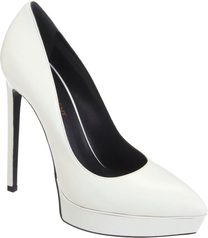 Saint Laurent "Janis" Pumps in White