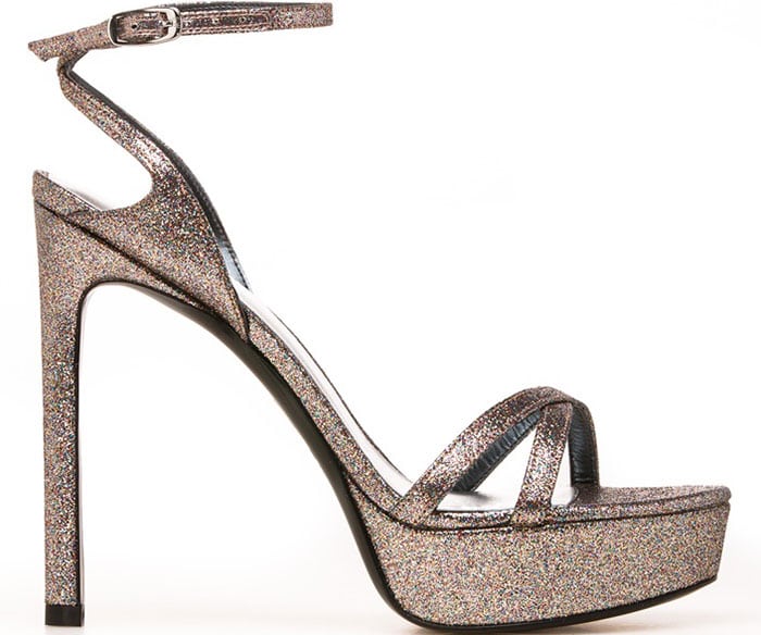 Stuart Weitzman Bebare Platform Sandals Iris Glitter