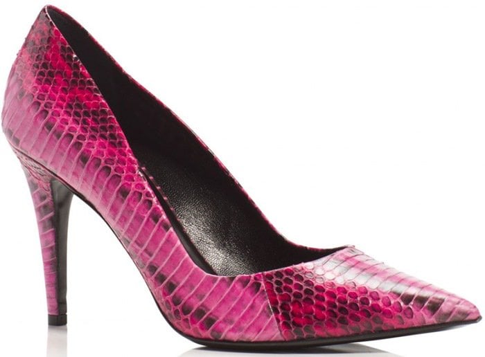 Tamara Mellon Pink Addiction Watersnake Pumps