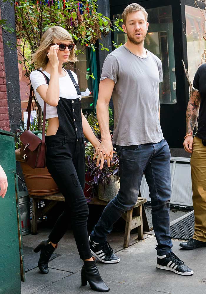 Taylor Swift wore Westward Leaning sunglasses while holding hands with Calvin Harris