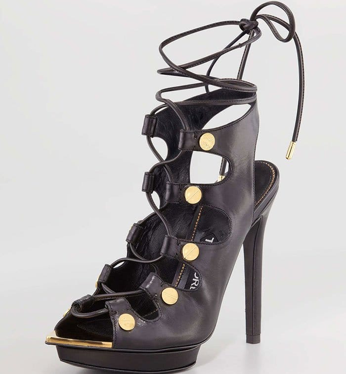 Tom Ford Lace-Up Platform Sandals