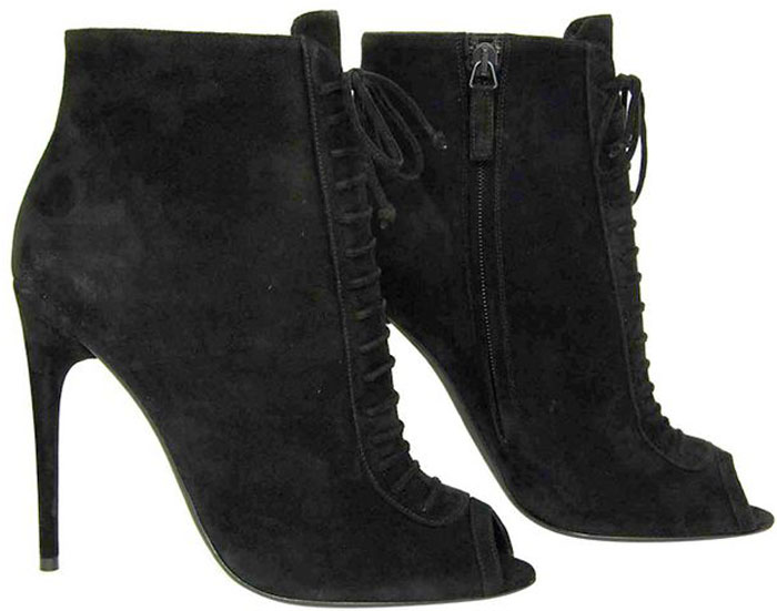 Tom Ford Lace Up Suede Booties