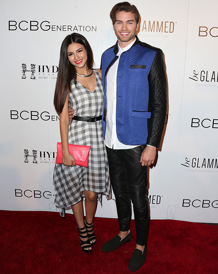 Victoria Justice was accompanied by her boyfriend, Pierson Fode