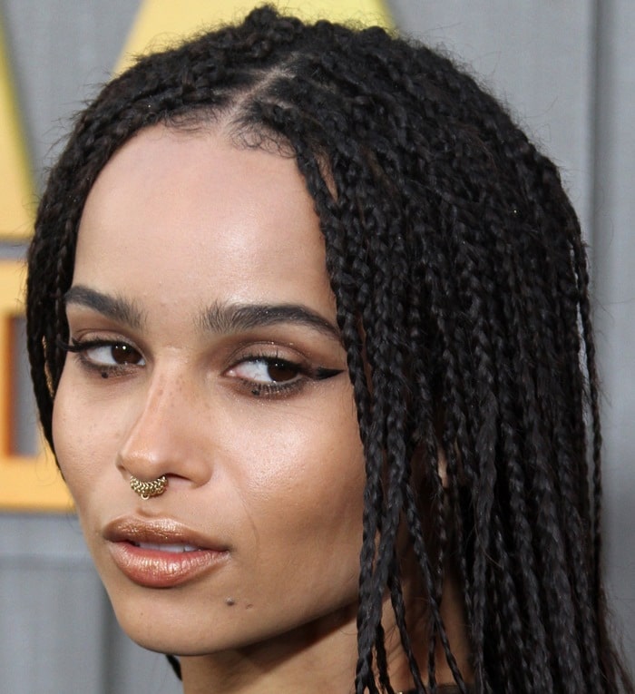 Zoë Isabella Kravitz' decorated tribal-style septum nose ring