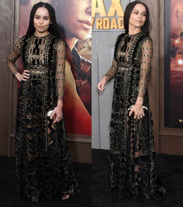 Zoë Isabella Kravitz looked like a Gothic sci-fi warrior queen at the premiere of Mad Max: Fury Road