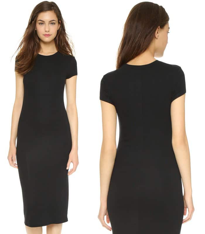 ATM Anthony Thomas Melillo Rib Cap Sleeve Dress