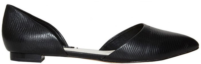 Alice and Olivia Hilary Lizard Embossed Leather Flat