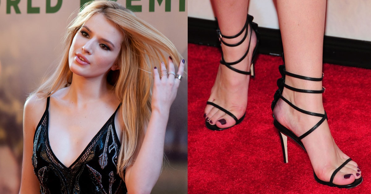 Bella Thorne Wears Bedazzled Underwear and Fendi Crocodile Sandals