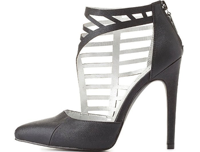 Charlotte Russe "Qupid" Side-Caged Pointed-Toe Pumps