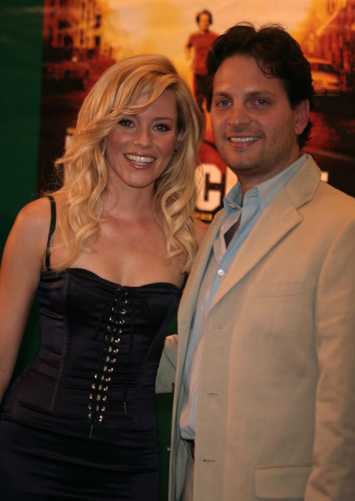 Elizabeth Banks and her husband Maz Handelman at the premiere of Invincible