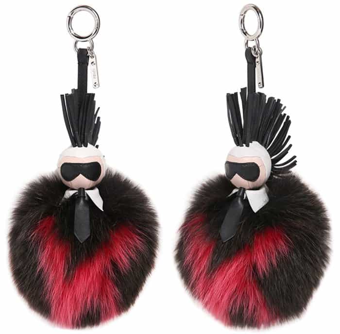 Fendi Karlito Fox Fur Two Tone Bag Charm