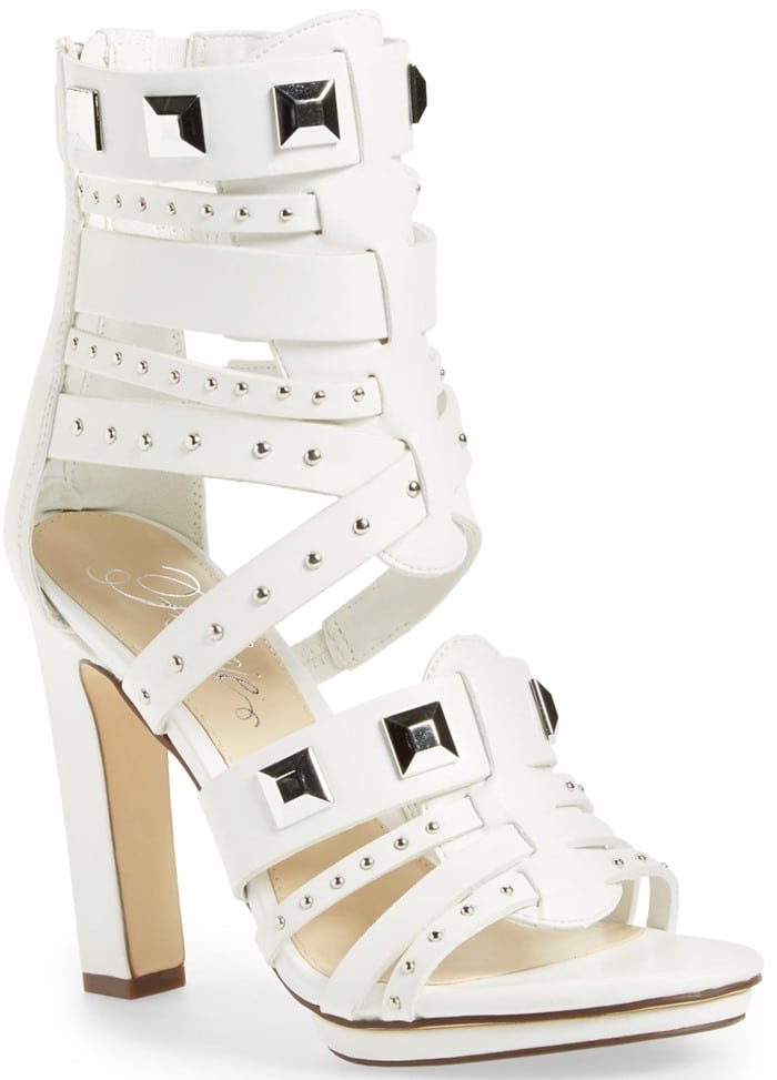 White Fergie Bonnie Gladiator Dress Sandals