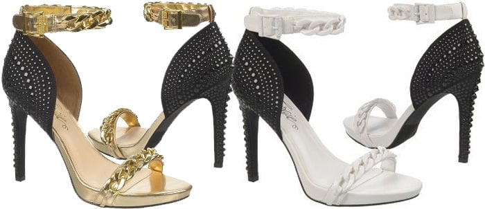 Studded Fergie "Razor" Ankle-Strap Sandals