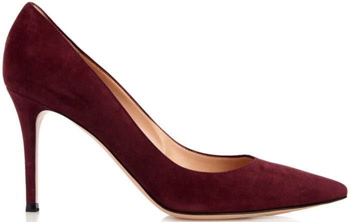 Gianvito Rossi Business Point-Toe Suede Pumps