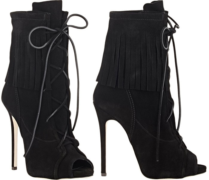 Giuseppe Zanotti Fringe Lace-Up Ankle Boots