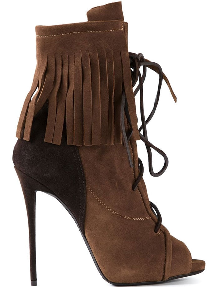 Giuseppe Zanotti Fringe Lace-Up Boots