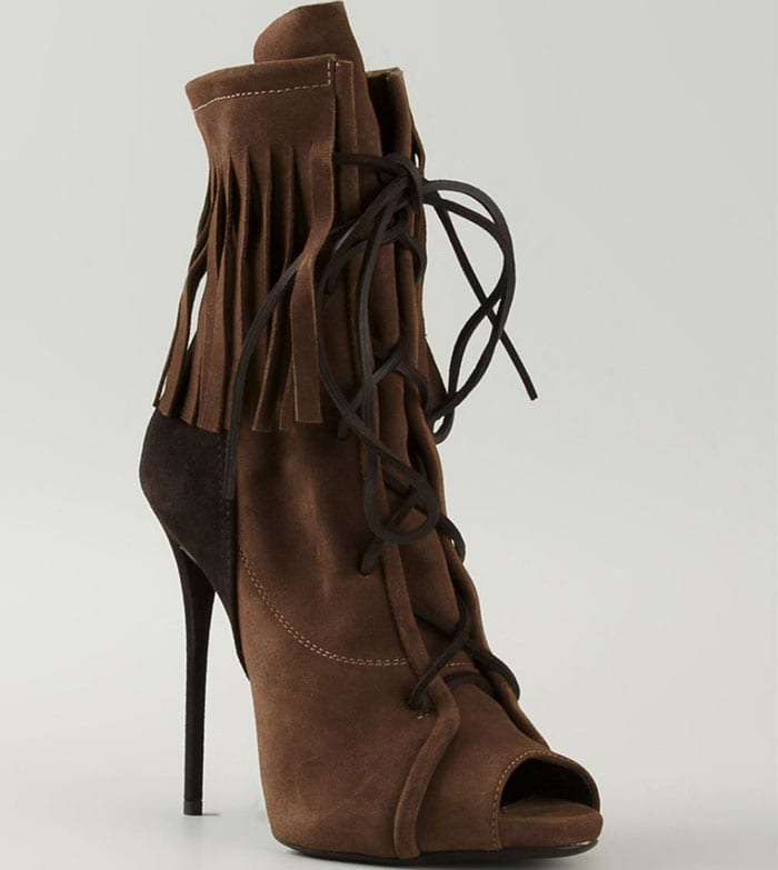 Giuseppe Zanotti Fringe Lace-Up Boots